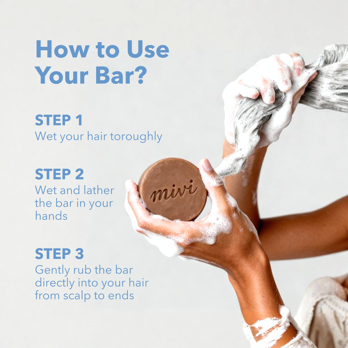 Rice Protein Shampoo & Conditioner Bar